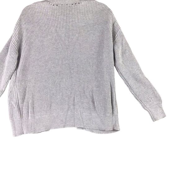 Abound Womens Size XS LightGray Long Stitch Open Front Cardigan Sweater - Picture 8 of 8